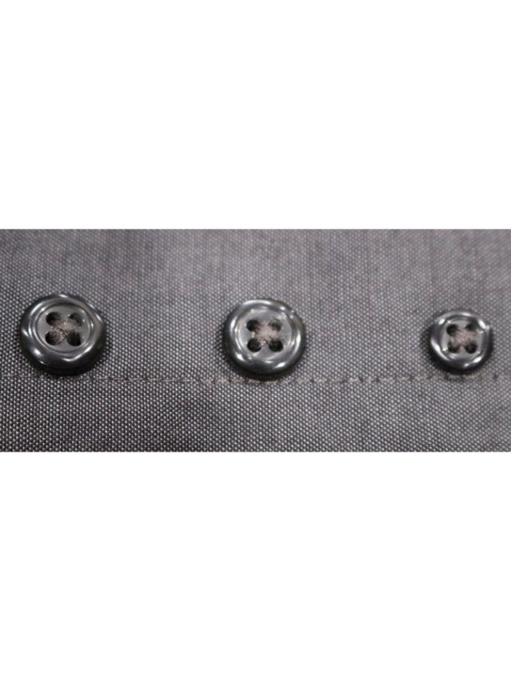 Quiet luxury Dress Shirt Men M 15 15.5 34 35 Gray Wrinkle Stain Free Oxford VTG - Picture 6 of 10